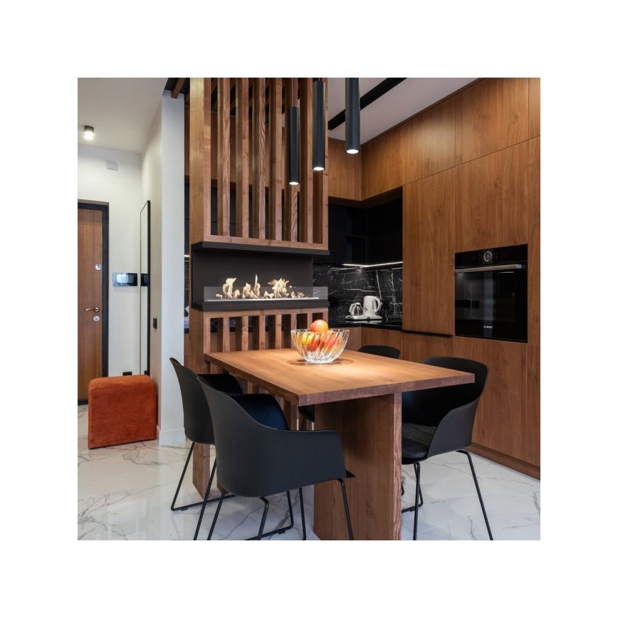 Kratki - Вграден БИО камина 50x100 см 3,5kW черен