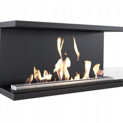 Kratki - Вграден БИО камина 50x100 см 3,5kW черен