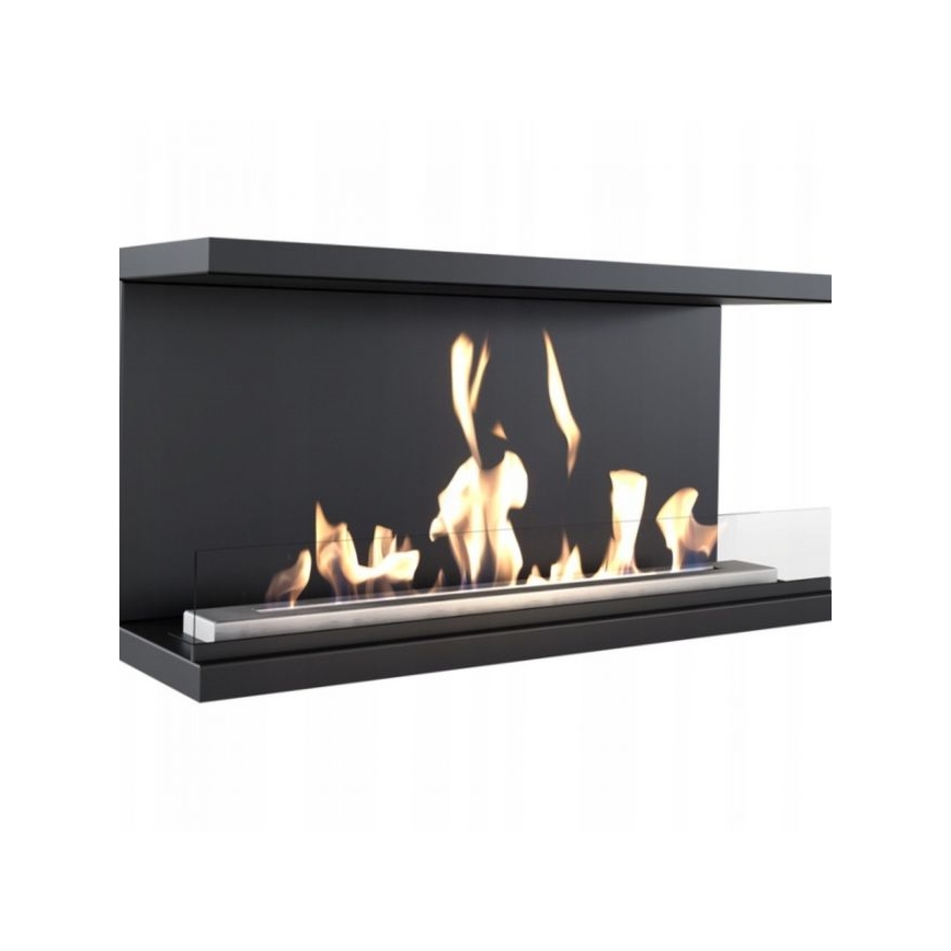 Kratki - Вграден БИО камина 50x100 см 3,5kW черен