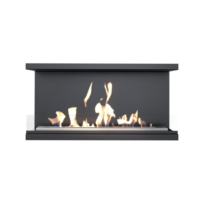 Kratki - Вграден БИО камина 50x100 см 3,5kW черен