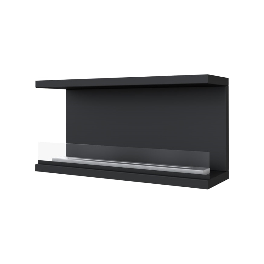 Kratki - Вграден БИО камина 50x100 см 3,5kW черен