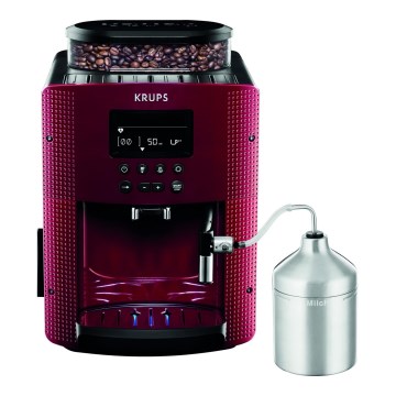 Krups - Автоматична кафе машина с контейнер за мляко ESSENTIAL 1450W/230V червен