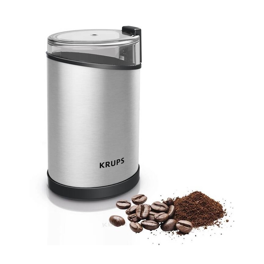 Krups - Електрическа кафемелачка 85g FAST-TOUCH 200W/230V матов хром