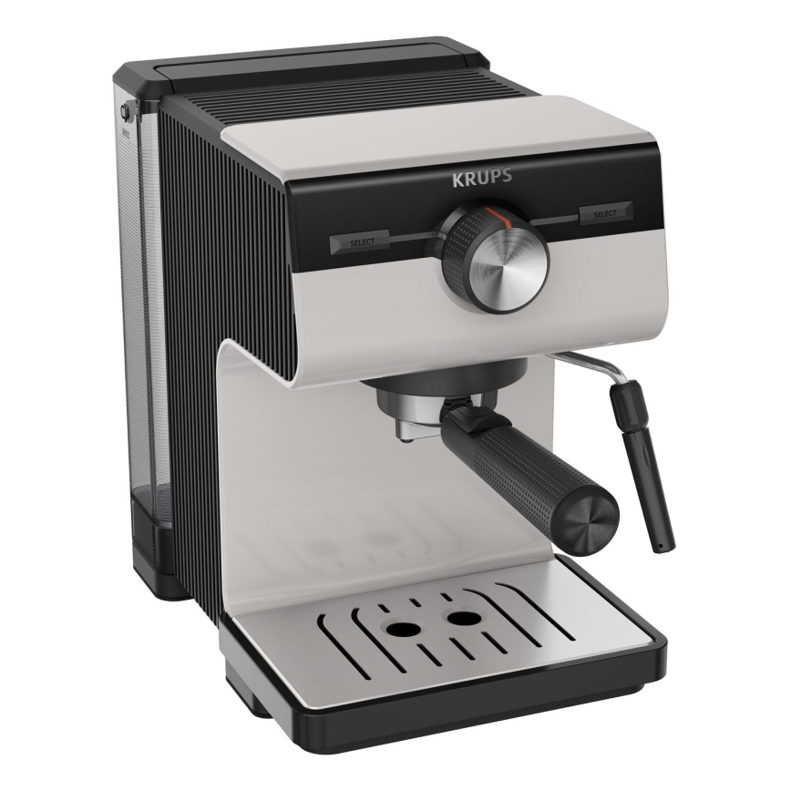 Krups - Кафе машина с лост за две чаши AUTHENTIC 1450W/230V сив