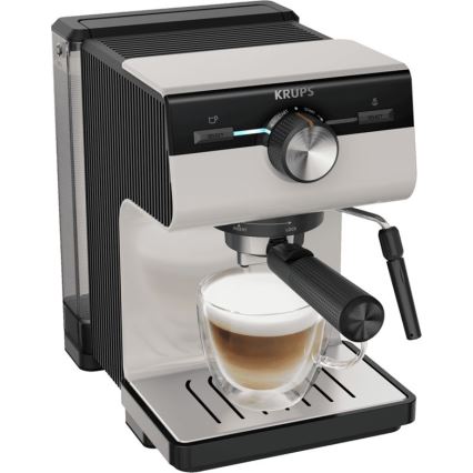 Krups - Кафе машина с лост за две чаши AUTHENTIC 1450W/230V сив
