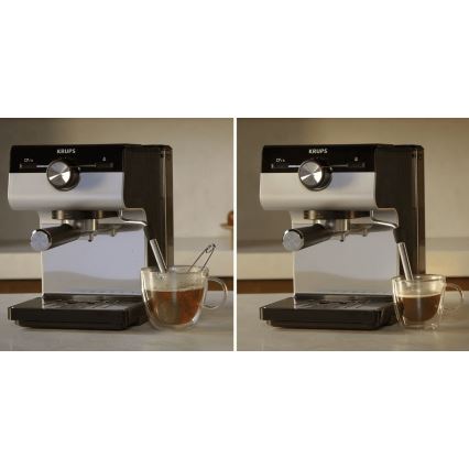 Krups - Кафе машина с лост за две чаши AUTHENTIC 1450W/230V сив
