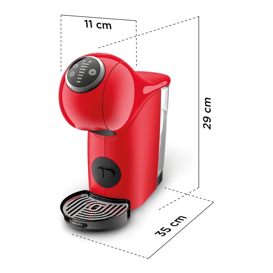 Krups - Кафе машина с капсули NESCAFÉ DOLCE GUSTO GENIO S PLUS 1500W червен