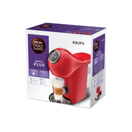 Krups - Кафе машина с капсули NESCAFÉ DOLCE GUSTO GENIO S PLUS 1500W червен