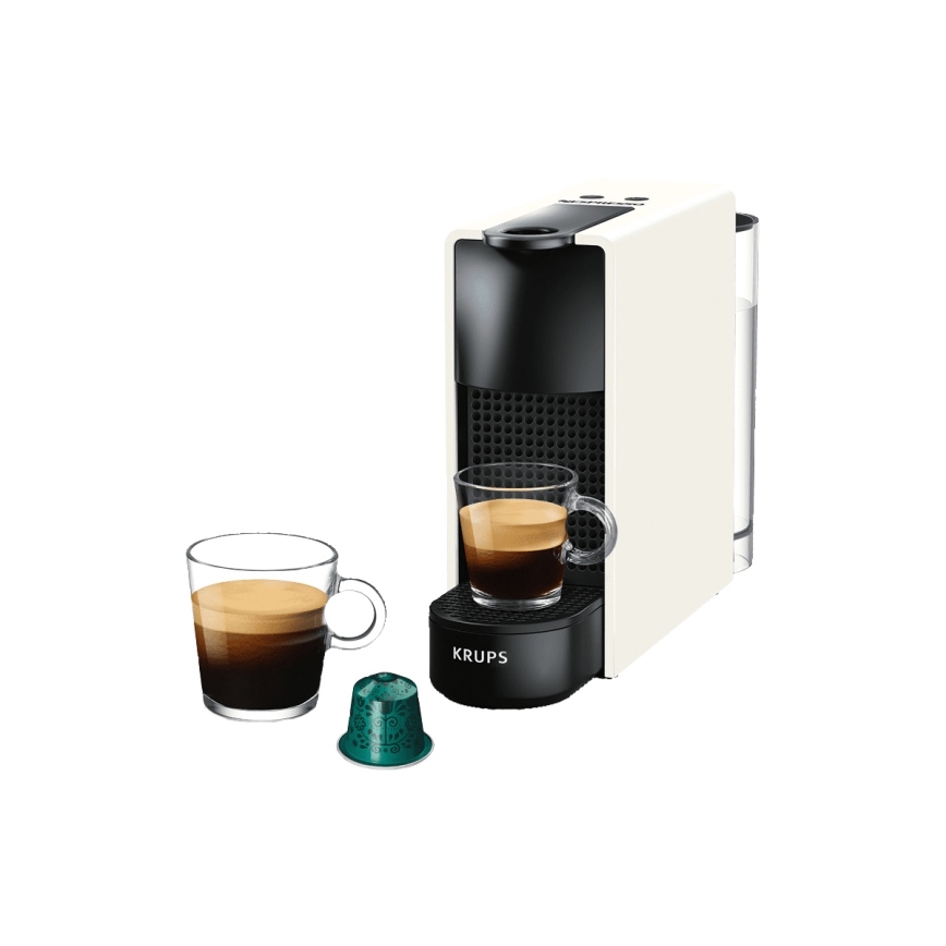 Krups - Кафемашина с капсули NESPRESSO Essenza mini 1310W/230V бял