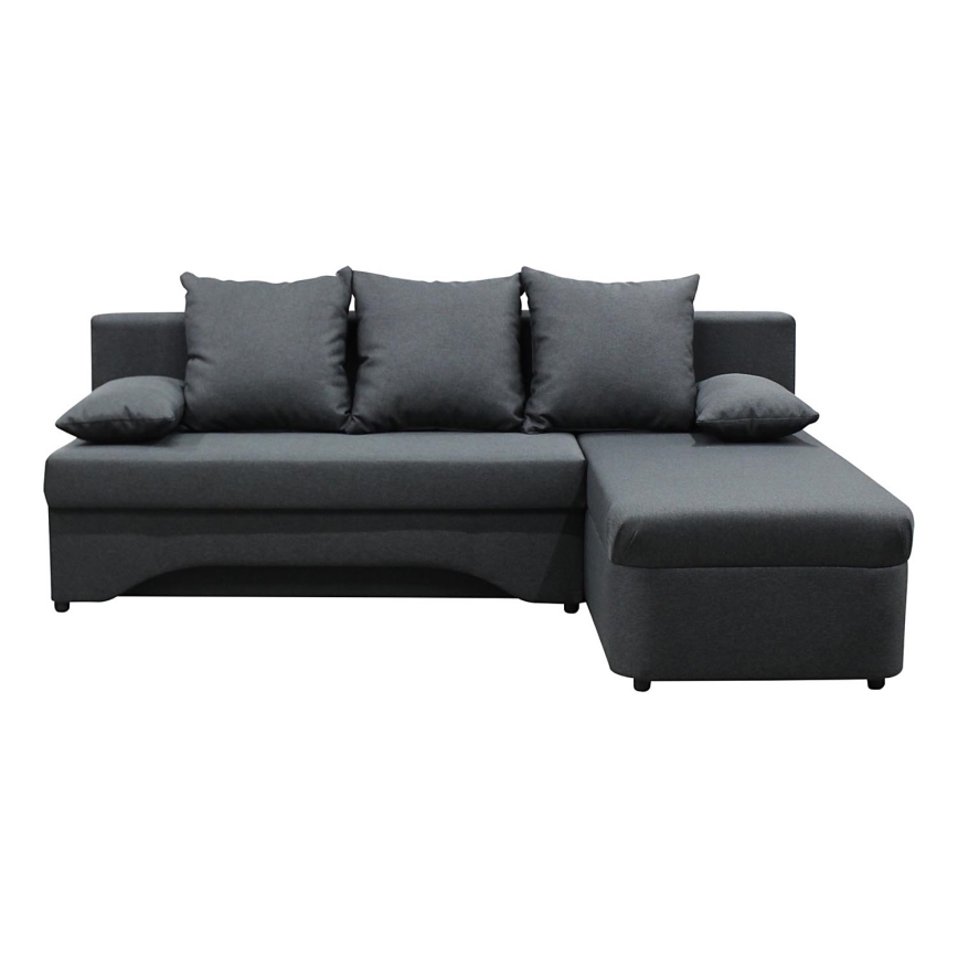 L-shaped upholstered универсален folding ъглов lounge suite ALMEIDA антрацит