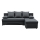 L-shaped upholstered универсален folding ъглов lounge suite ALMEIDA антрацит
