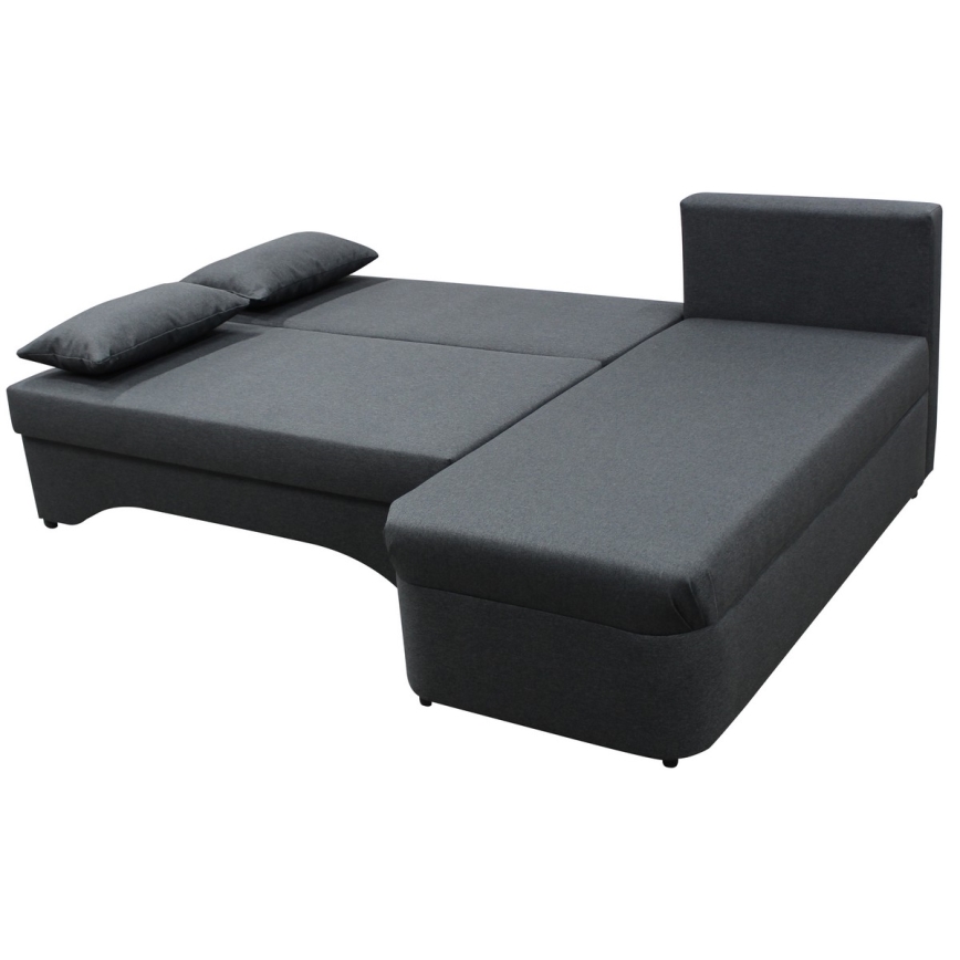 L-shaped upholstered универсален folding ъглов lounge suite ALMEIDA антрацит
