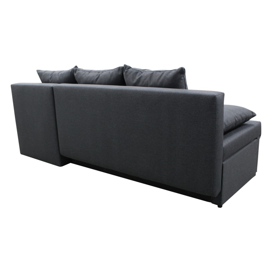 L-shaped upholstered универсален folding ъглов lounge suite ALMEIDA антрацит