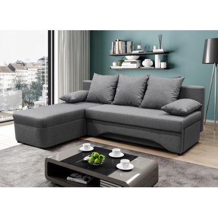 L-shaped upholstered универсален folding ъглов lounge suite ALMEIDA сив