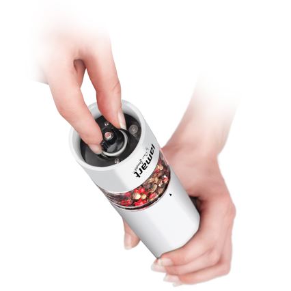 Lamart - Електрическа мелничка за подправки 4xAA бяла