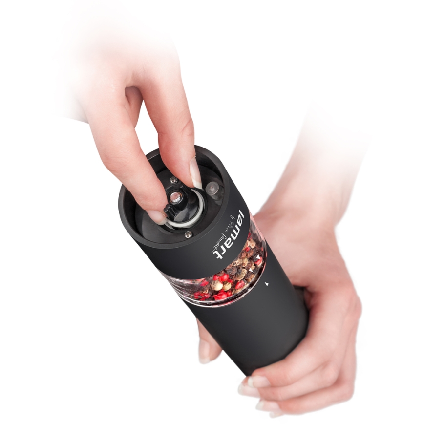 Lamart - Електрическа мелничка за подправки 4xAA черна