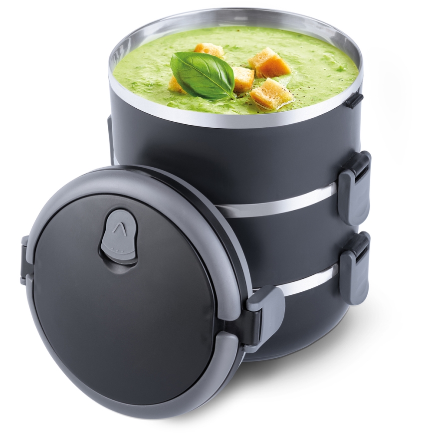 Lamart - Термоконтейнер за храна 1,8 л черен