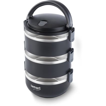 Lamart - Термоконтейнер за храна 1,8 л черен