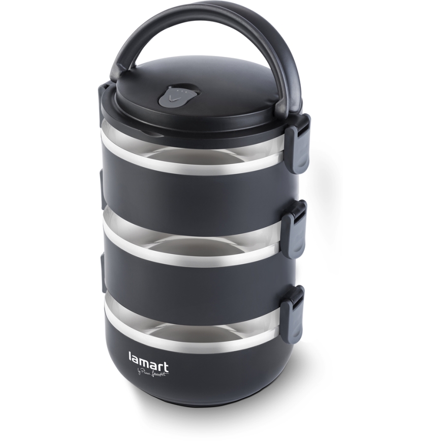 Lamart - Термоконтейнер за храна 1,8 л черен