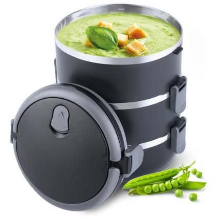 Lamart - Термоконтейнер за храна 1,8 л черен