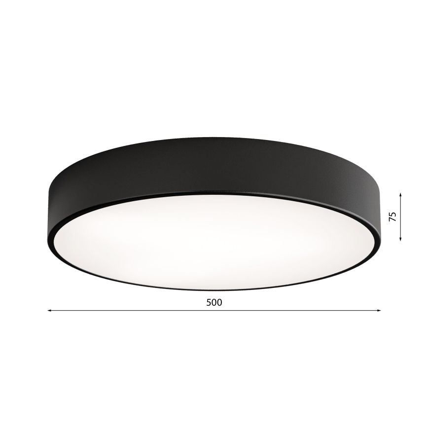 Лампа CLEO 4xE27/24W/230V Ø 50 см черна