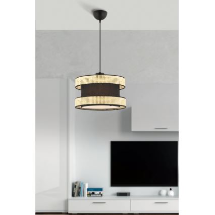 Лампа HALO 1xE27/60W/230V черна/бежова