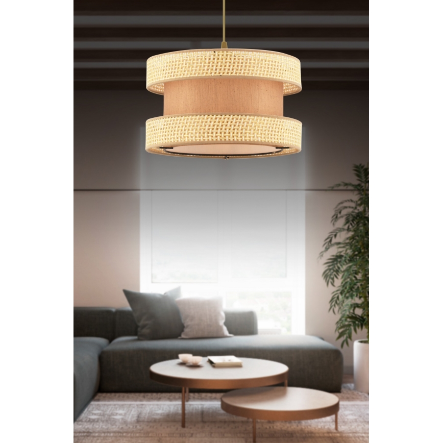 Лампа HALO 1xE27/60W/230V кафява/бежова