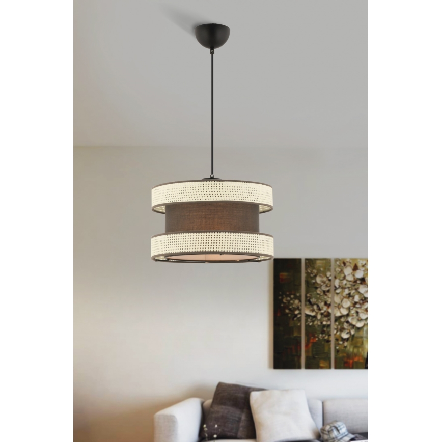 Лампа HALO 1xE27/60W/230V кафява/кремава