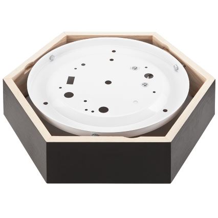 Лампа HEX 1xE27/60W/230V Ø 32 cм бор черна