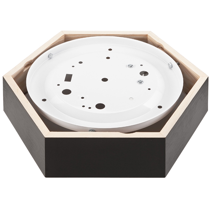 Лампа HEX 1xE27/60W/230V Ø 32 cм бор черна