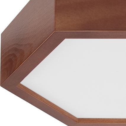 Лампа HEX 1xE27/60W/230V Ø 32 cм бор кафява