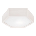 Лампа HEX 1xE27/60W/230V Ø 32 см бор бяла