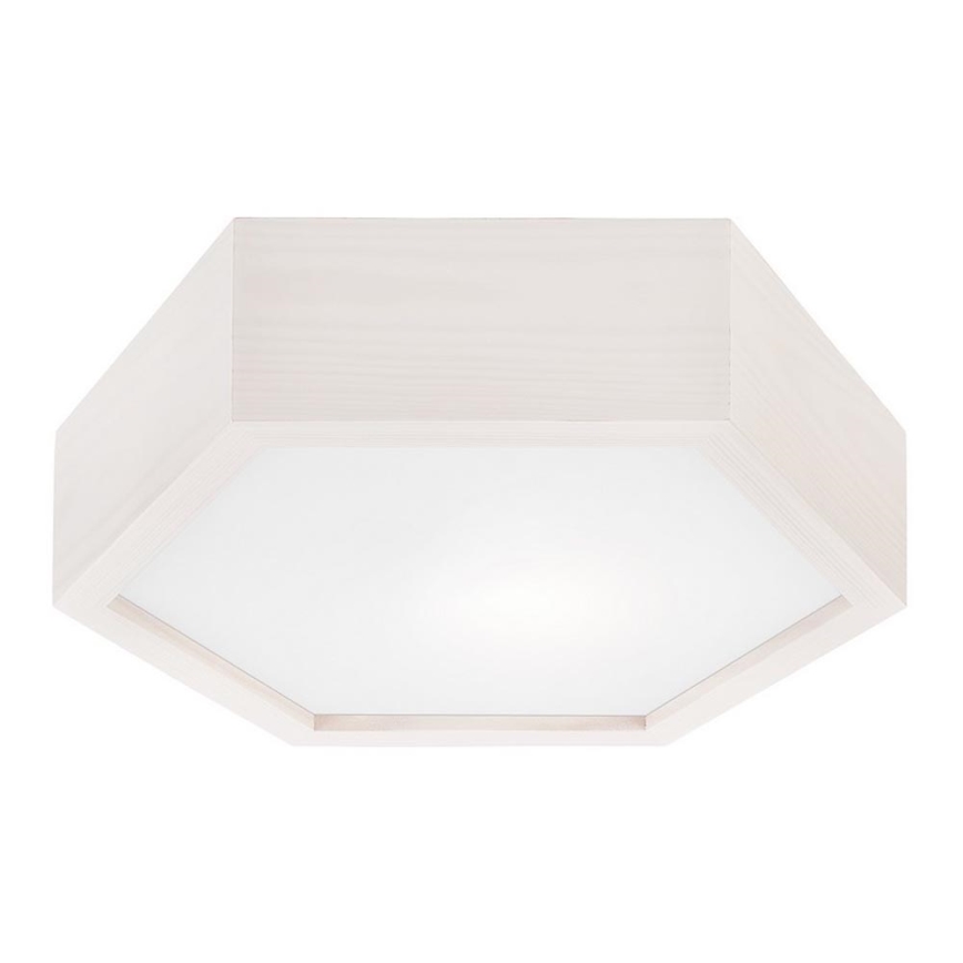 Лампа HEX 1xE27/60W/230V Ø 32 см бор бяла