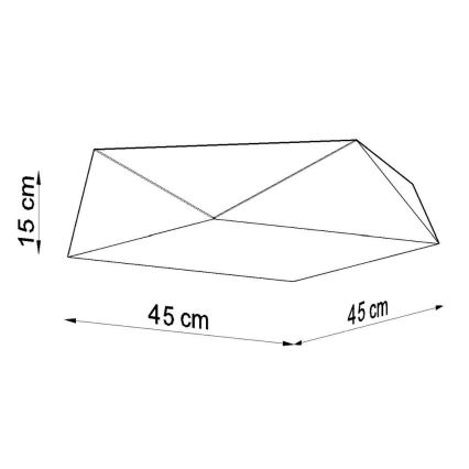 Лампа HEXA 3xE27/60W/230V сребриста