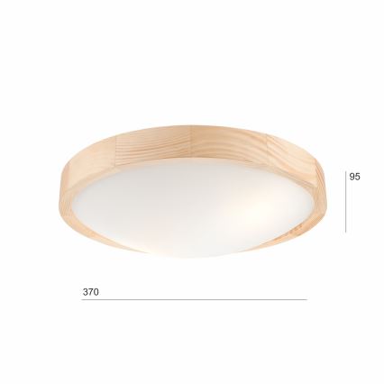 Лампа NATURAL SLIM 2xE27/60W/230V ⌀ 37см бор