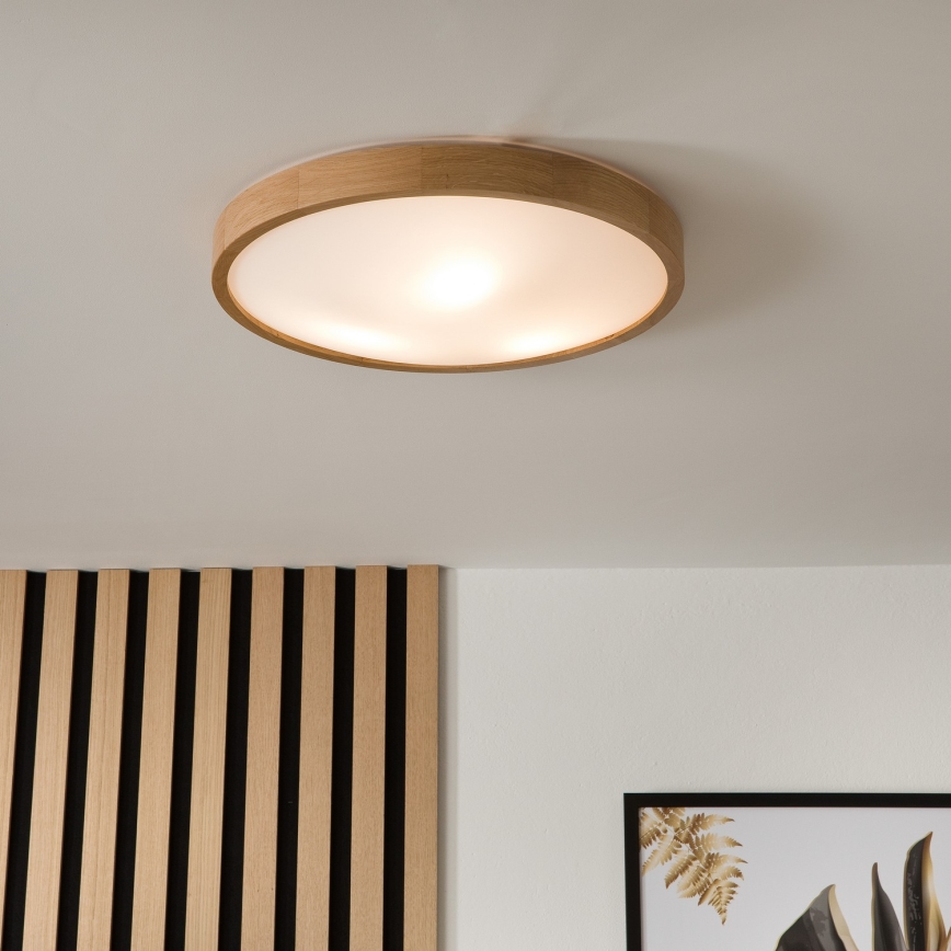 Лампа OAK SLIM 3×E27/60W/230V дъб ø 47 см