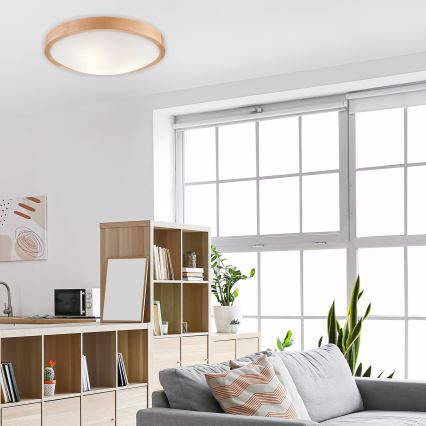 Лампа OAK SLIM 3×E27/60W/230V дъб ø 47 см