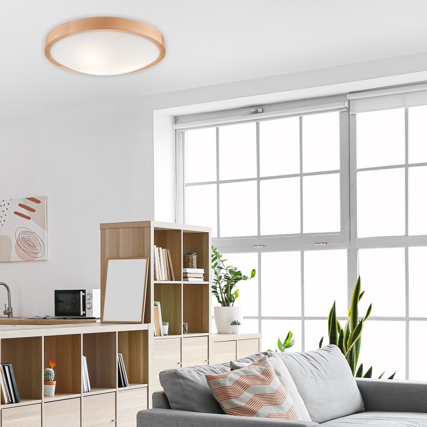 Лампа OAK SLIM 3×E27/60W/230V дъб ø 47 см