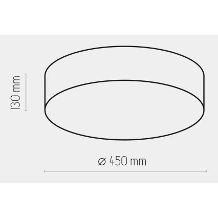 Лампа RONDO 4xE27/15W/230V ⌀ 45 см бяла