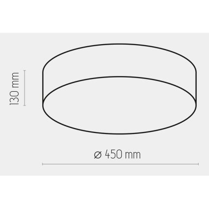 Лампа RONDO 4xE27/15W/230V ⌀ 45 см черна