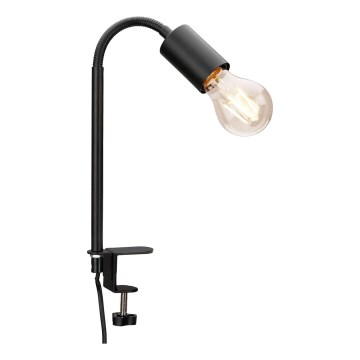 Лампа с щипка 1xE27/10W/230V черна
