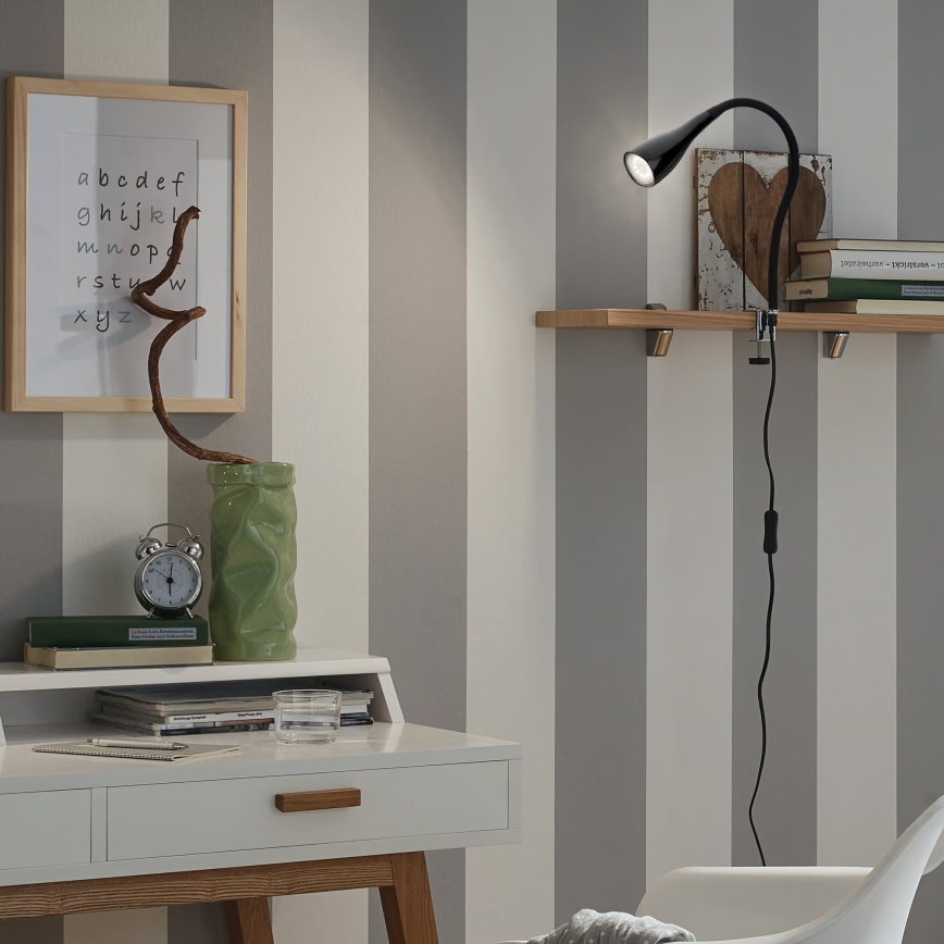 Лампа с щипка 1xGU10/3W/230V, черна