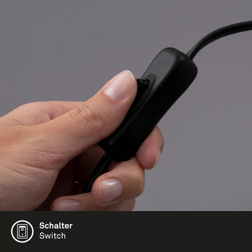 Лампа с щипка 1xGU10/3W/230V, черна