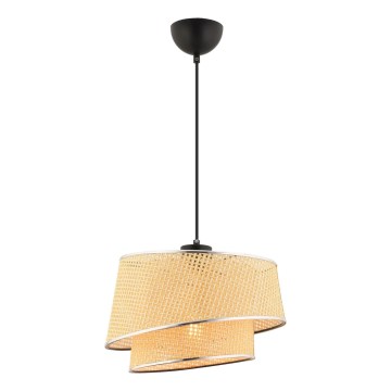 Лампа с кабели BARETTE 1xE27/60W/230V бежова/лъскав хром