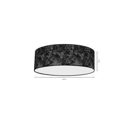 Лампа SATINO 3xE27/60W/230V черна/сива
