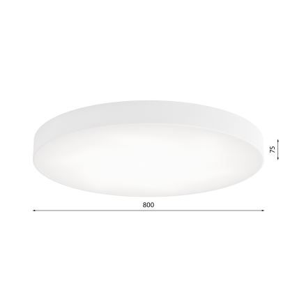 Лампа със сензор CLEO 6xE27/24W/230V Ø 80 cм бяла