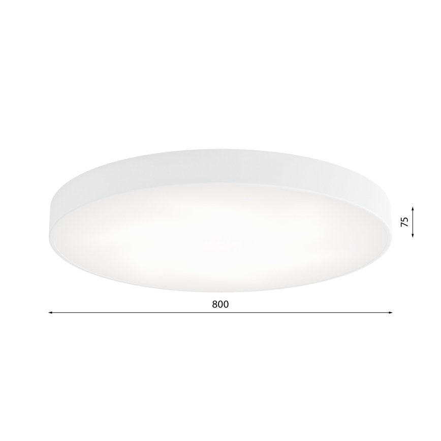 Лампа със сензор CLEO 6xE27/24W/230V Ø 80 cм бяла