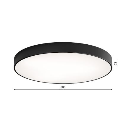 Лампа със сензор CLEO 6xE27/24W/230V Ø 80 cм черна
