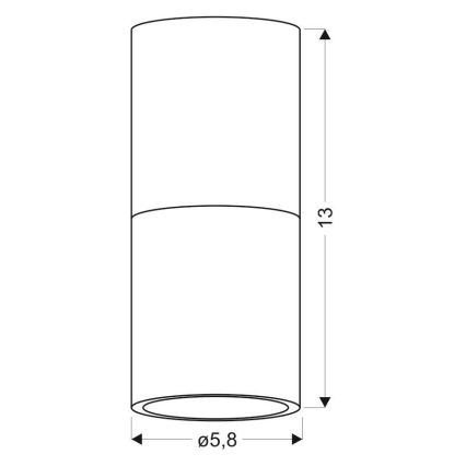 Лампа TUBA 1xGU10/50W/230V бяла