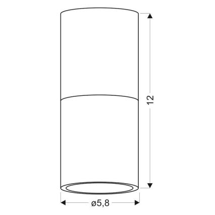 Лампа TUBA 1xGU10/50W/230V черна